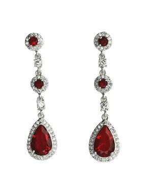 Premium Lab Created Ruby CZ earrings 🆕